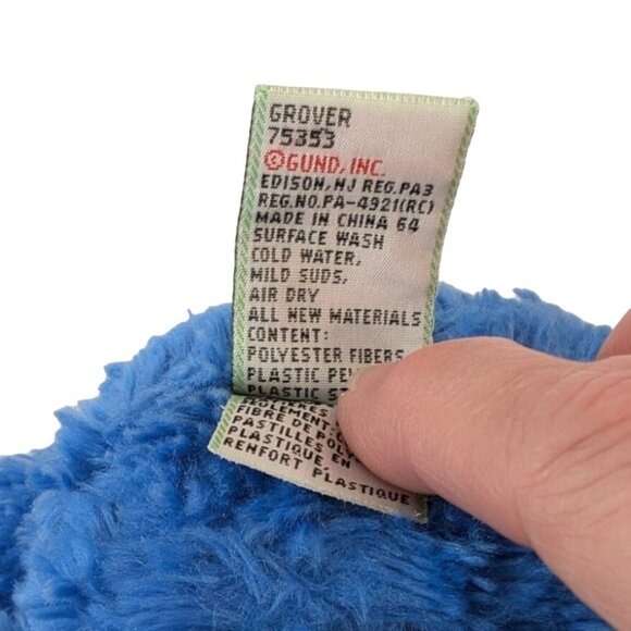 Vtg Gund Sesame Street Big Bird Grover Snuffleupagus Plush Lot 75350/75353/75888 - Picture 9 of 13